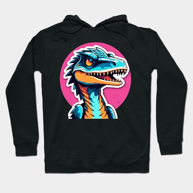 Velociraptor Illustration Hoodie by FluffigerSchuh